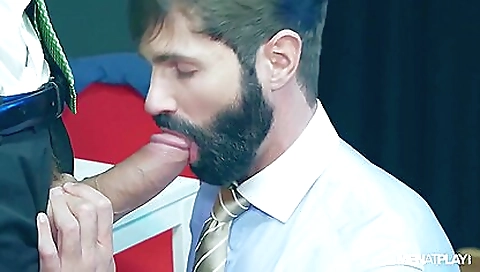 Sexy chick gets a creampie in her mouth