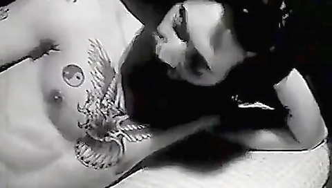 Sexy asian girl with a dildo fucks her pussy