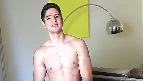 Sexy young brunette hair with a hard cock